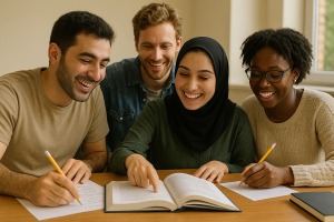 گروهی در حال تمرین و تست زنی